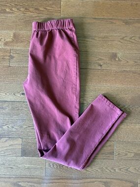 Halston Heritage Women’s Burgundy Elastic Waist Leggings